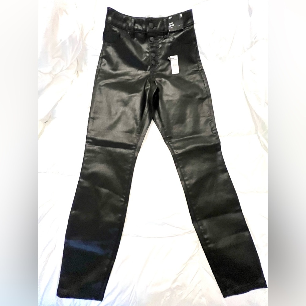 Express Black coated skinny pants